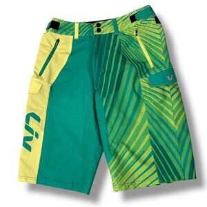 Liv Cycling Women's Tangle Loose Fit Mountain Bike Shorts Sz M Green Yellow